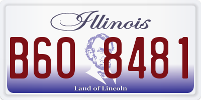 IL license plate B608481