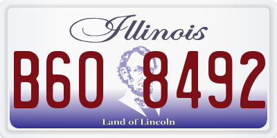IL license plate B608492
