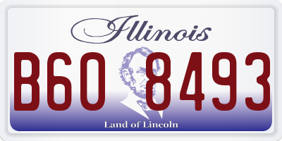 IL license plate B608493