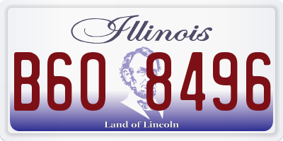 IL license plate B608496