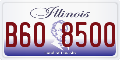IL license plate B608500