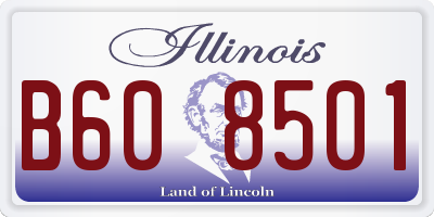 IL license plate B608501