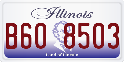 IL license plate B608503