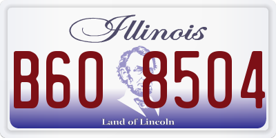 IL license plate B608504