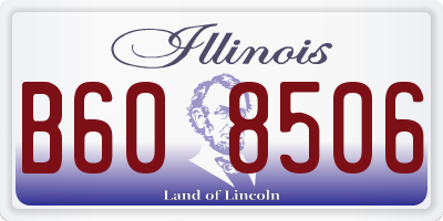 IL license plate B608506