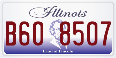 IL license plate B608507