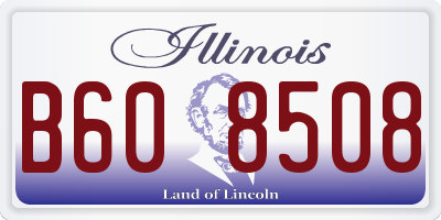 IL license plate B608508