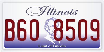 IL license plate B608509