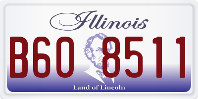 IL license plate B608511