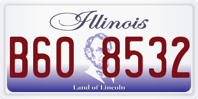 IL license plate B608532
