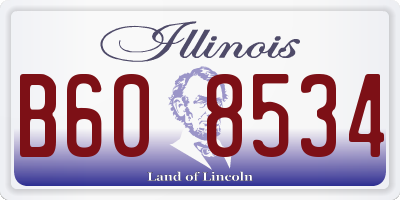 IL license plate B608534