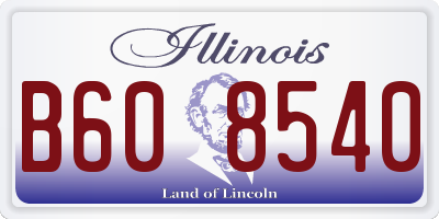 IL license plate B608540