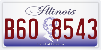 IL license plate B608543