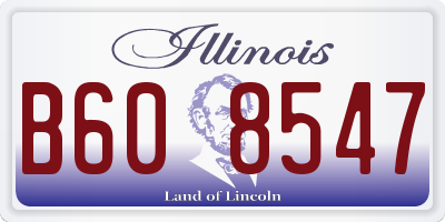 IL license plate B608547