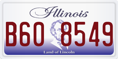 IL license plate B608549