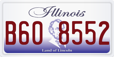 IL license plate B608552