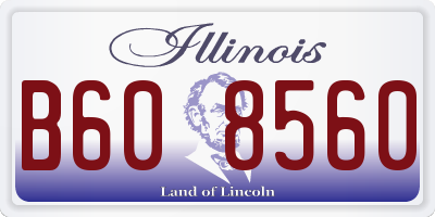 IL license plate B608560
