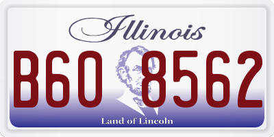 IL license plate B608562