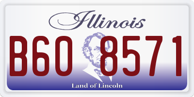 IL license plate B608571
