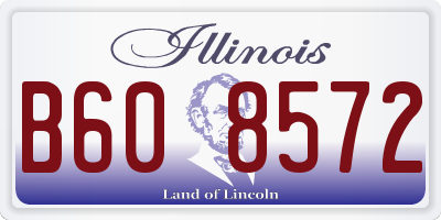 IL license plate B608572