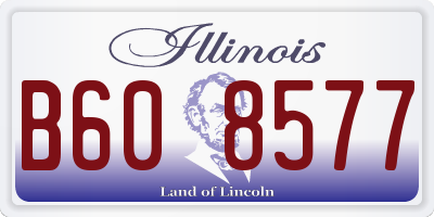 IL license plate B608577