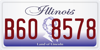 IL license plate B608578