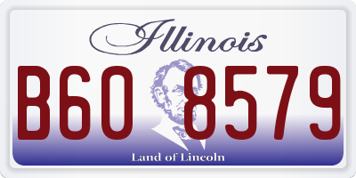 IL license plate B608579