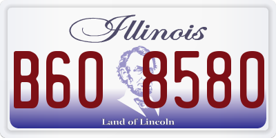 IL license plate B608580