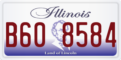 IL license plate B608584