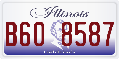 IL license plate B608587