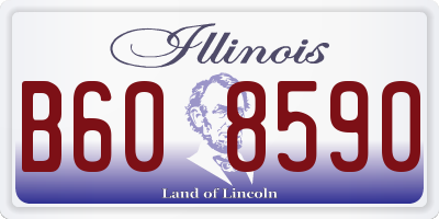 IL license plate B608590