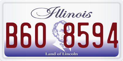 IL license plate B608594