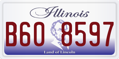 IL license plate B608597