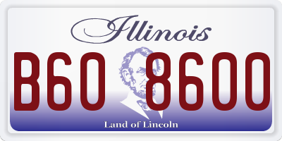 IL license plate B608600