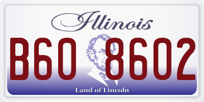 IL license plate B608602