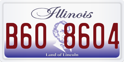 IL license plate B608604