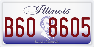 IL license plate B608605