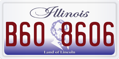 IL license plate B608606