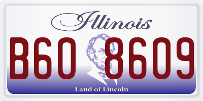 IL license plate B608609