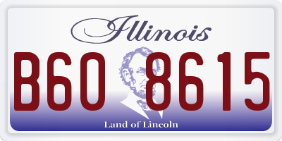 IL license plate B608615
