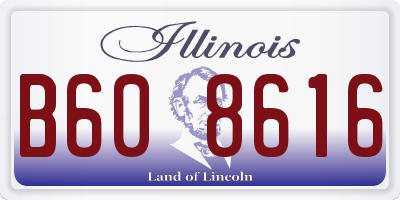 IL license plate B608616