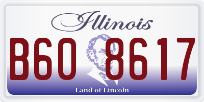 IL license plate B608617
