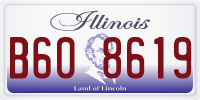 IL license plate B608619