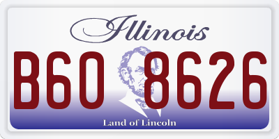 IL license plate B608626