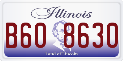 IL license plate B608630