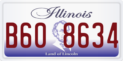 IL license plate B608634