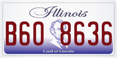 IL license plate B608636