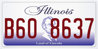 IL license plate B608637