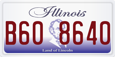 IL license plate B608640