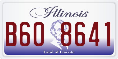 IL license plate B608641